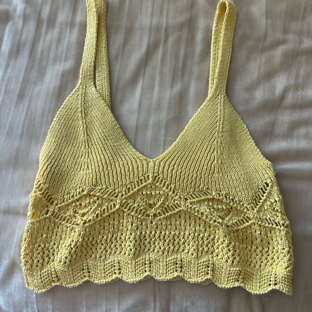 Zara Mustard Knit Crop